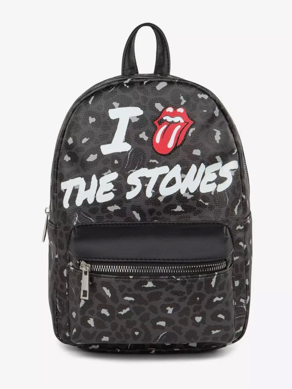 I THE STONES Graphic Black Mini Backpack